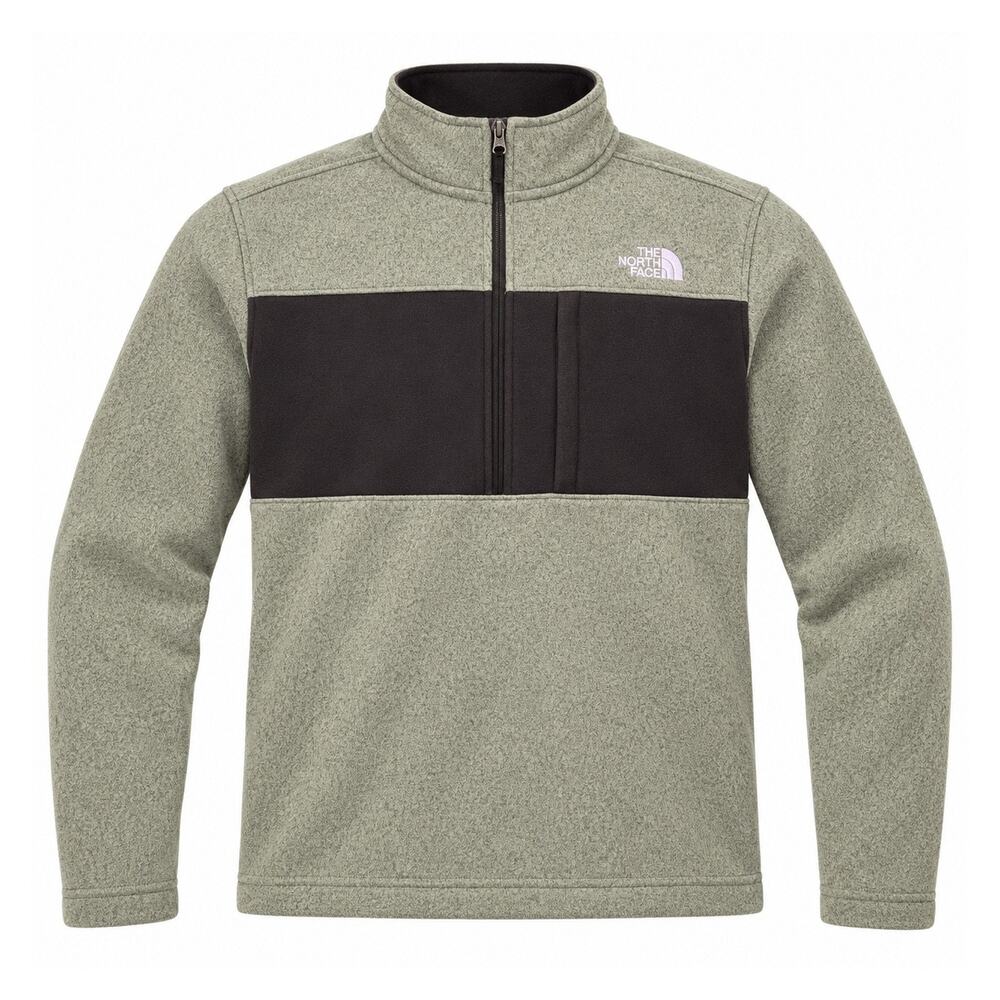 NWT The North Face Gavel Pike 1/4 Zip Fleece Slate Moss Heather Men's M
